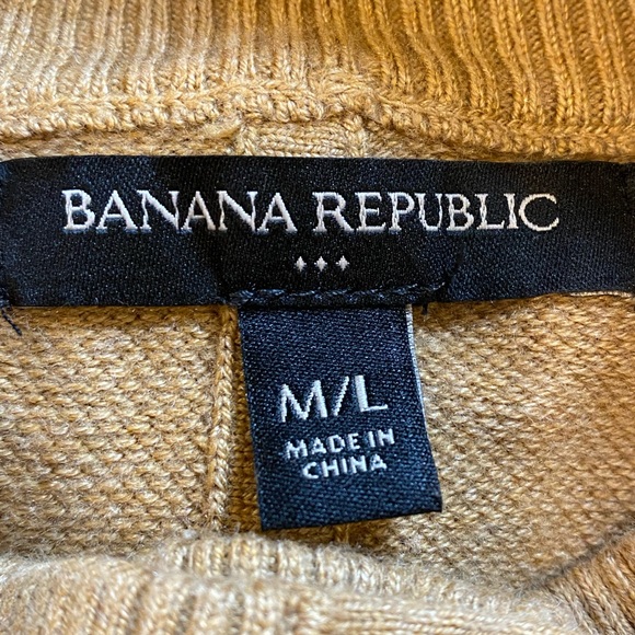 Banana Republic Size M/L Tan Sweater Poncho Cape - Picture 13 of 13